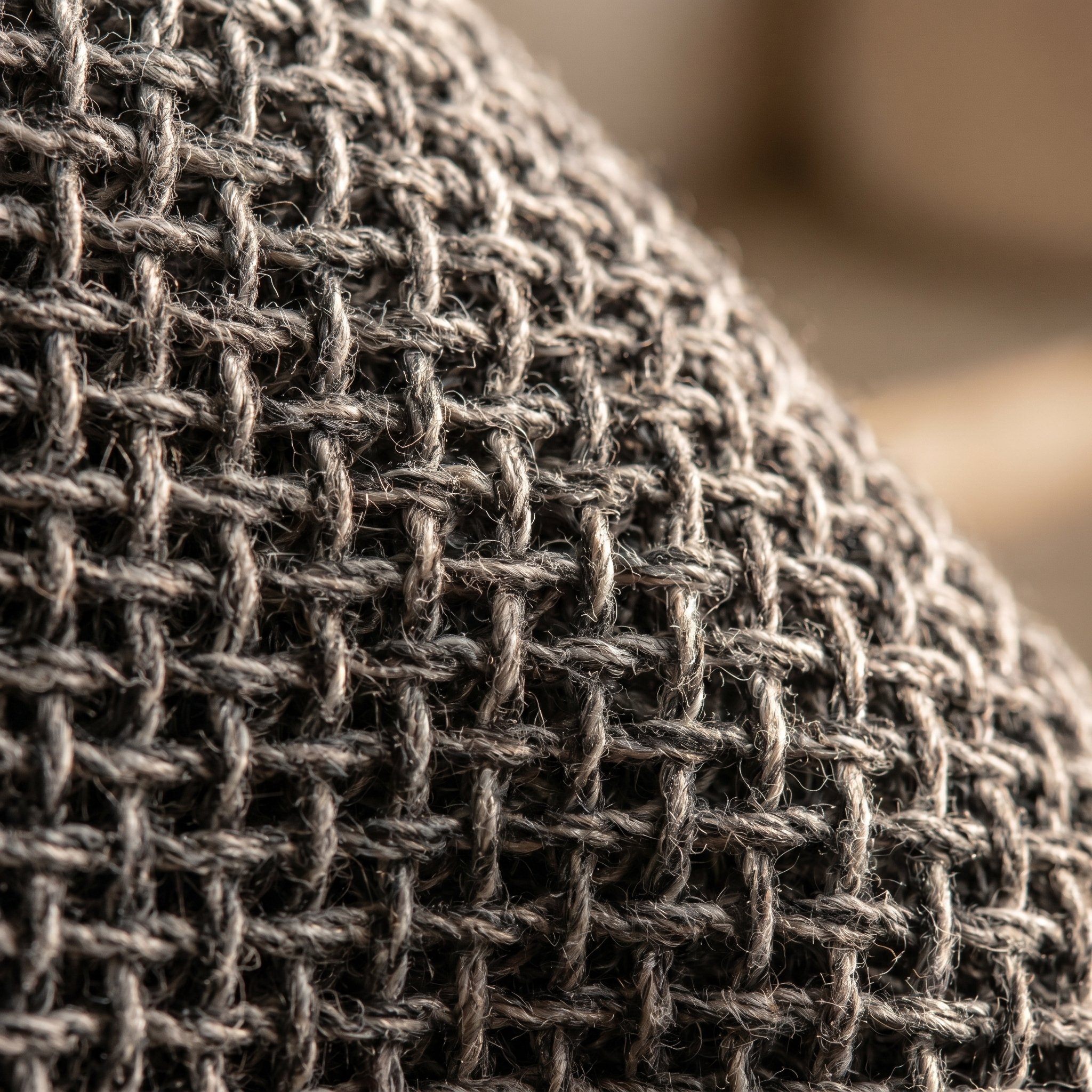 Close-up of KESA's marled exfoliating weave